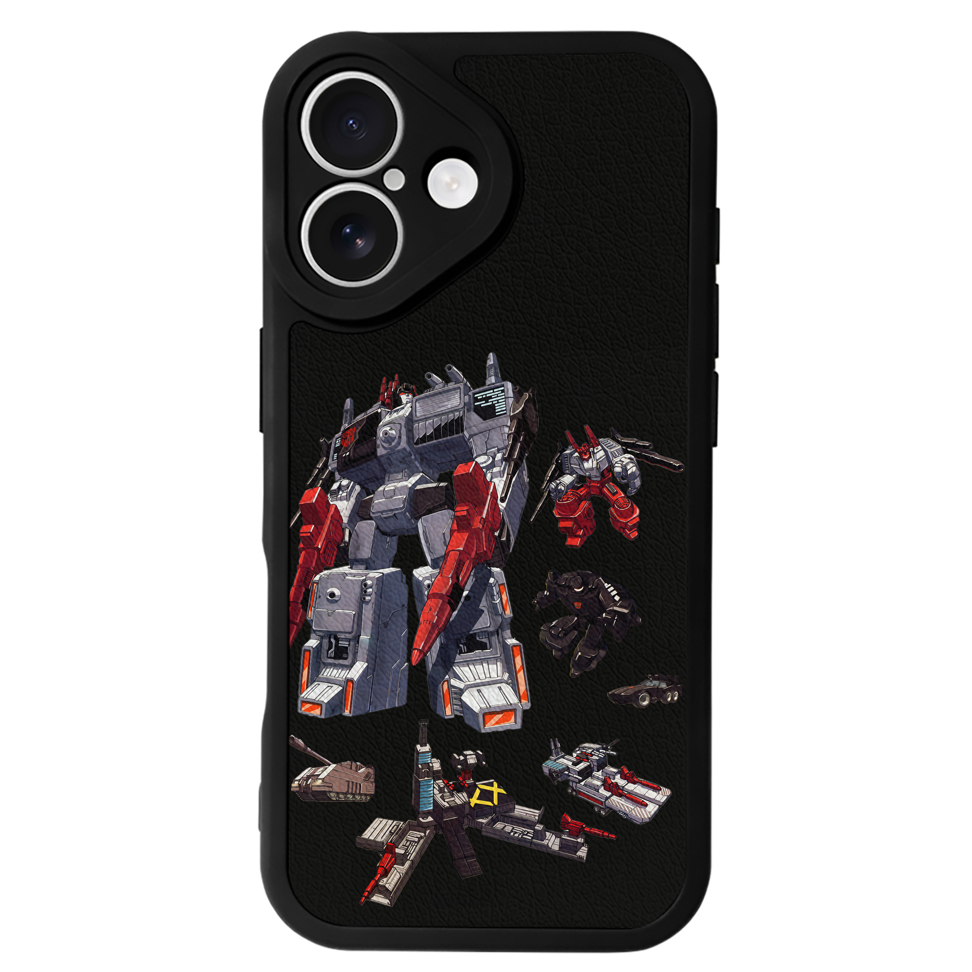 （画像用） Transformers トランスフォーマー 【iPhone 16シリーズ対応】シリコンスマホケース（レザー調） 材質：シリコン